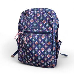 Vera Bradley Retired Navy and Multicolor Patterned Backpack